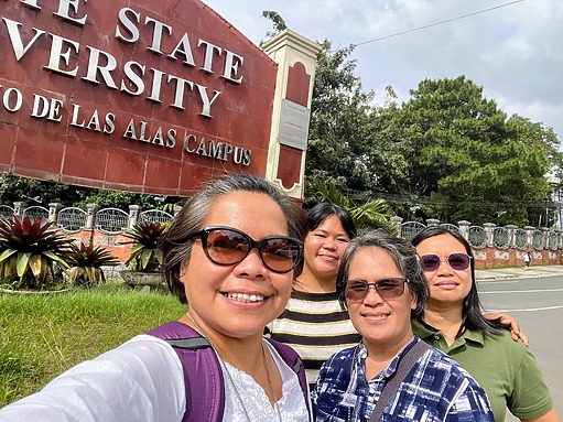 Sister Nodelyn and others at Cavite State University